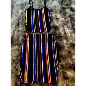 Multi Colored 2 Piece Skirt Set